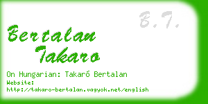 bertalan takaro business card